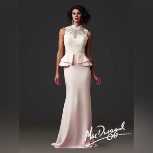 MAC DUGGAL Lace Pink Embellished Gown